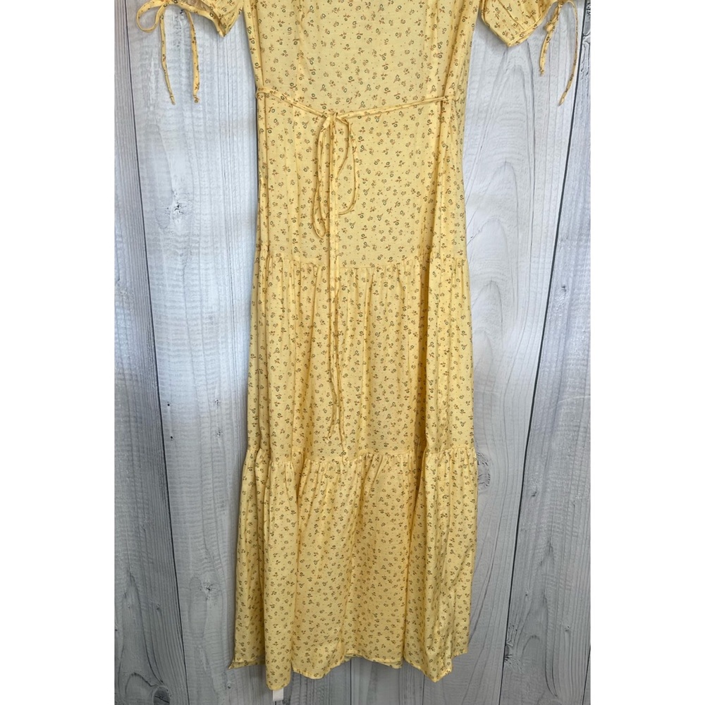 Christy Dawn The Augusta Dress Wrap Style Golden Pollinator Cotton Silk Sz S - Picture 7 of 10